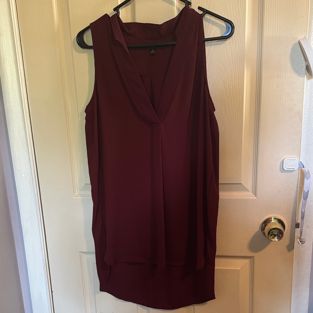Banana Republic Burgundy Sleeveless Blouse